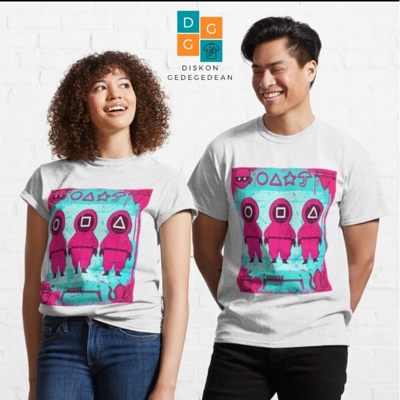 BAJU KAOS SQUID GAME GULALI RED STAFF - KOREA HITS