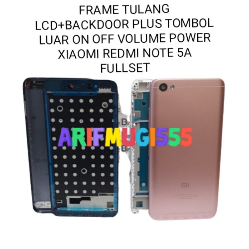 HOUSING KESING FRAME BEZZEL BACKDOOR FULLSET XIAOMI REDMI NOTE 5A ORIGINAL