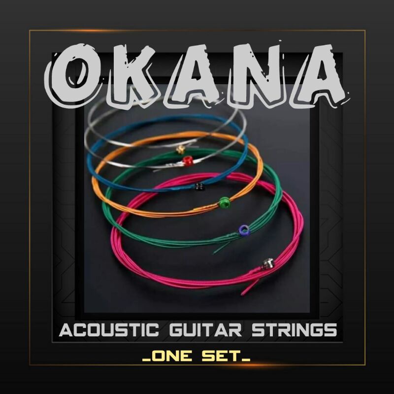 senar gitar pelangi senar pelangi senar gitar akustik pelangi senar warna warni original okana