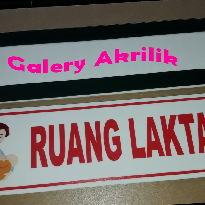 

SIGN BOARD ACRYLIC RUANG LAKTASI 10X35 AKRILIK PAPAN NAMA NAME TAGE Elegan