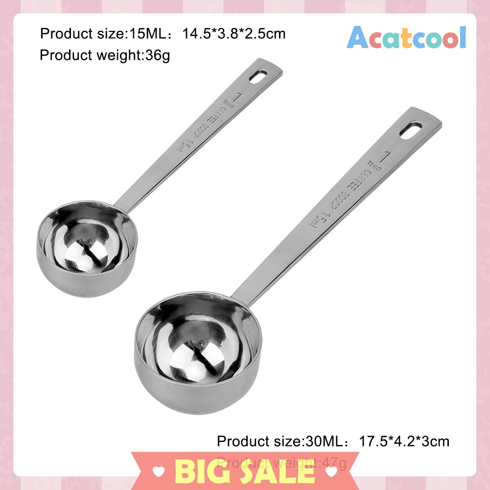 15ML/30ML Coffee Scoop Thicken Stainless Steel Tablespoon Measuring Spoon