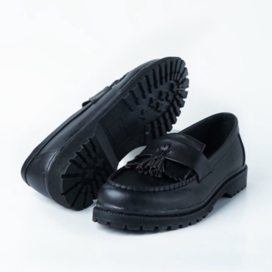 ZIGGY FULL BLACK |ManNeedMe x Jack| Sepatu Loafers Pria / Wanita Formal Slip On UNISEX ORIGINAL