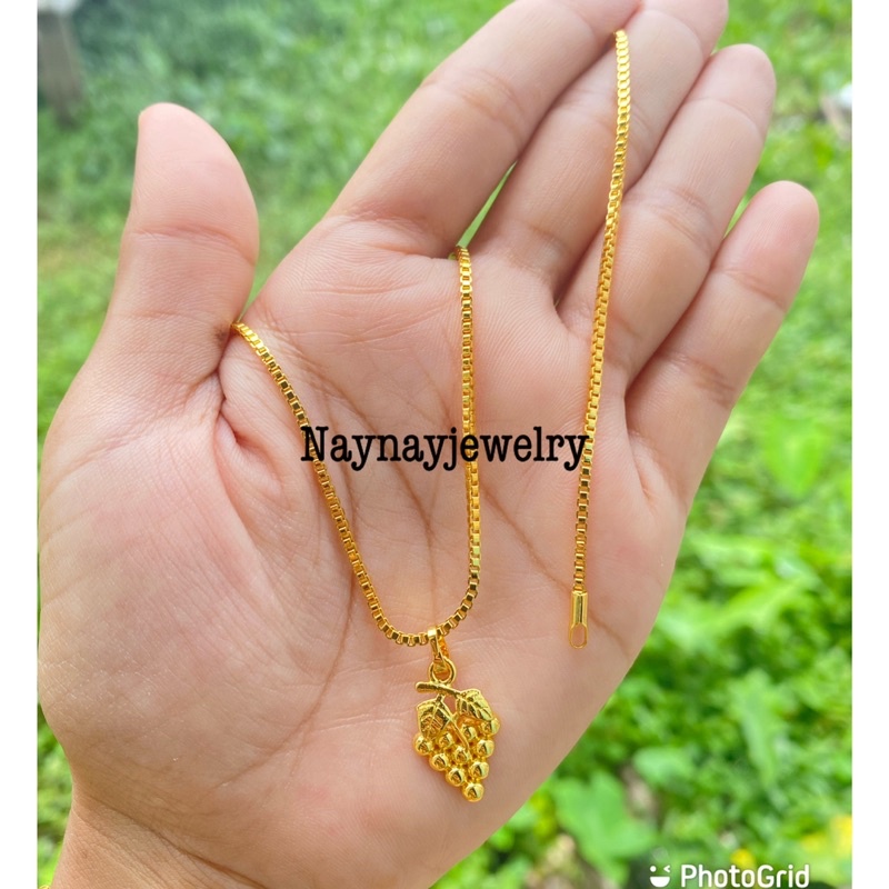 Kalung koin warna mirip emas 24k / anggur