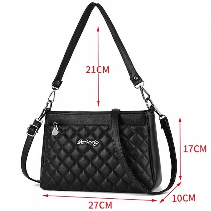 TAS SELEMPANG WANITA PREMIUM KULIT HITAM SUSAN TA561B5 IMPORT SHOULDER SLING BAG CEWEK MURAH BRANDED BATAM SIMPLE REMAJA KEKINIAN