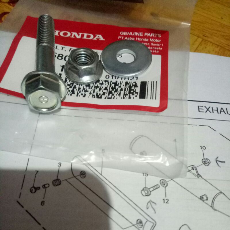 baut gantungan knalpot honda kirana 125