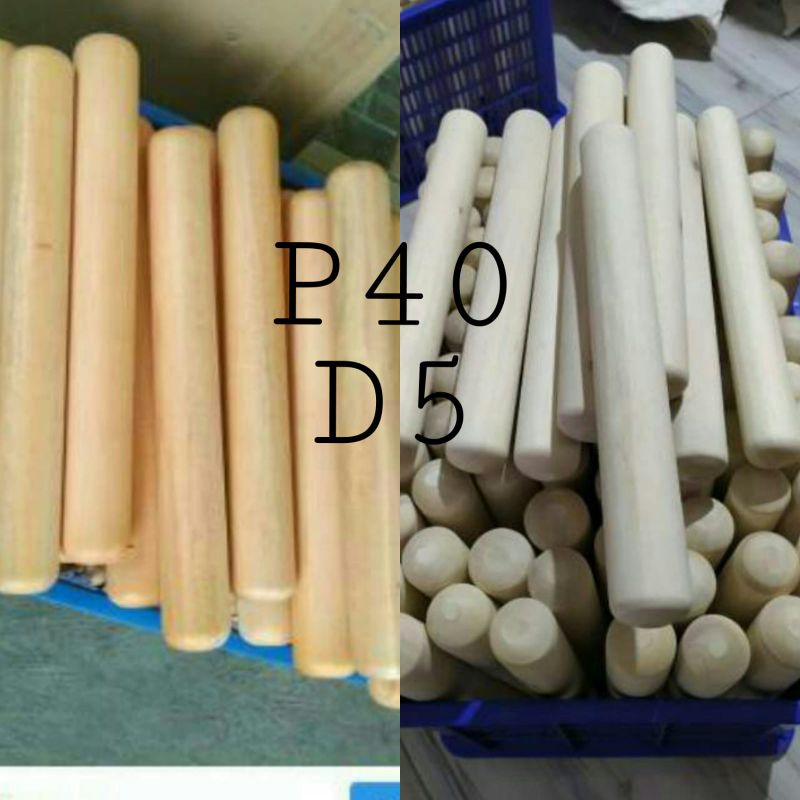 Rolling Pin Kayu Panjang 40cm-Diameter 5cm / Penggilas Adonan / Penggiling Adonan / Penumbuk