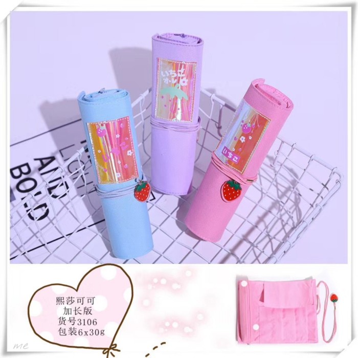 

Cuci Gudang Tempat Pinsil Gulung Roll Pencil Case Pouch Kosmetik Korea Style Impor Promo