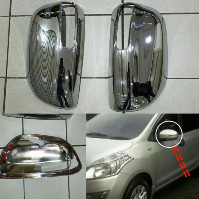 Aksesoris Eksterior Mobil Cover Spion Chrome Suzuki Ertiga 2013-2017 Rekomendasi Produk Baru