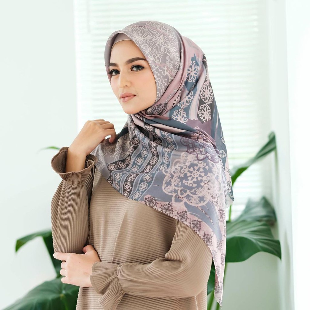 Kerudung MyLady Hijab Signature Dixi Fenty Jilbab My Lady Voal Segi Empat Motif Premium Ori Terbaru