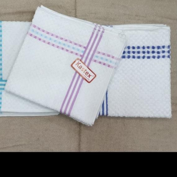 ➪ SERBET PUTIH LIST SALUR KASTEX BY LENUTA 1 paket isi 3 pcs ➴