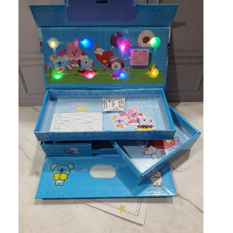 

YY362 kotak pensil KODE password ada LAMPU/pencil case/KODE LED gxqp16