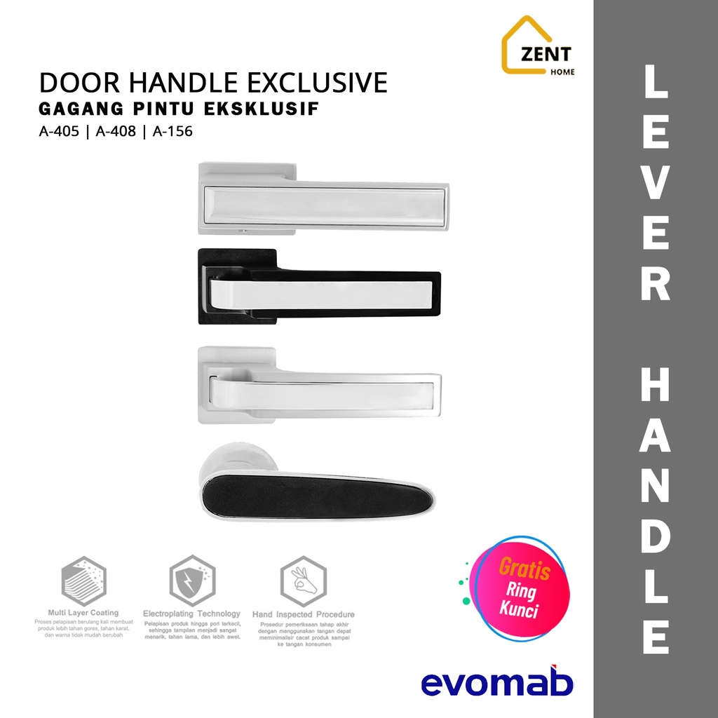 evomab Lever Handle Gagang Pintu Exclusive Eksklusif Gratis Ring Kunci