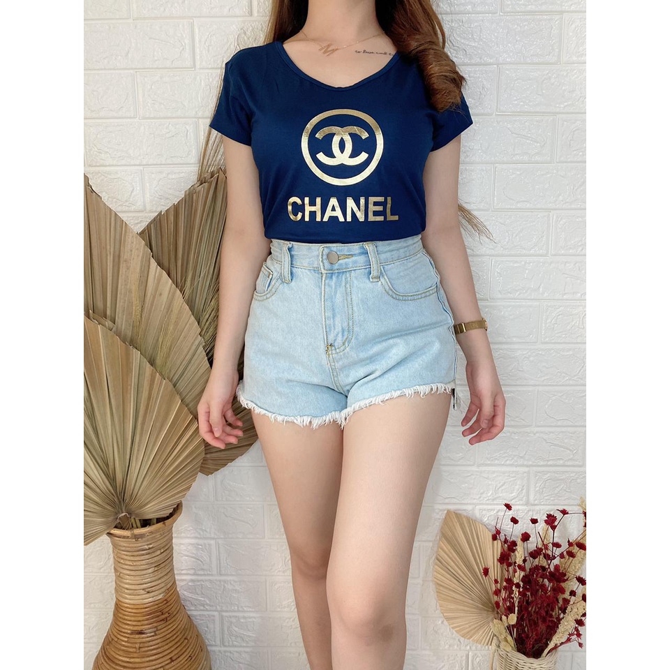 KAOS WANITA V NECK CHEL 155 / VIMEL COLLECTION