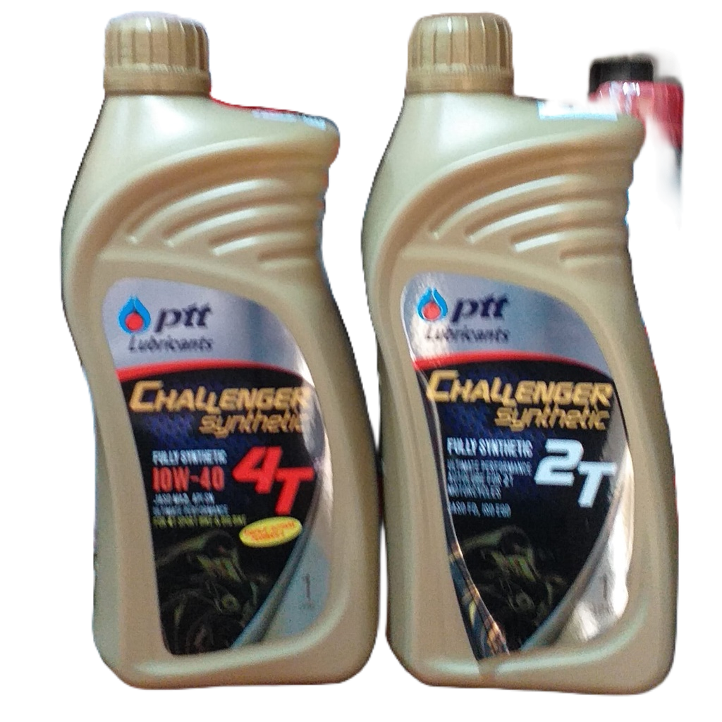 PTT Lubricants Challanger paket oli mesin dan oli samping Full Synthetic