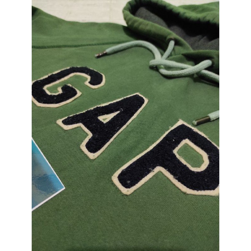 Hoodie GAP Hijau Botol Second Size M fit L