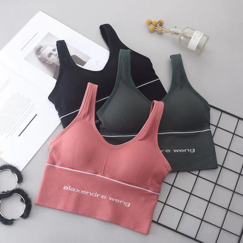 Sport Bra Gym Bra Olahraga Push Up Wanita Tanpa Kawat Elastis Sexy Import