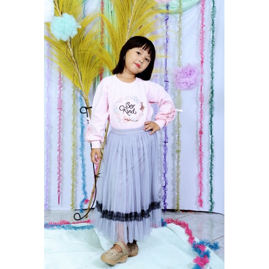 ROK TUTU NADIA REMPEL KOMBINASI/BAWAHAN PEREMPUAN/ROK TUTU PREMIUM--ROK ANANK TRENDY USIA 5-7TAHUN