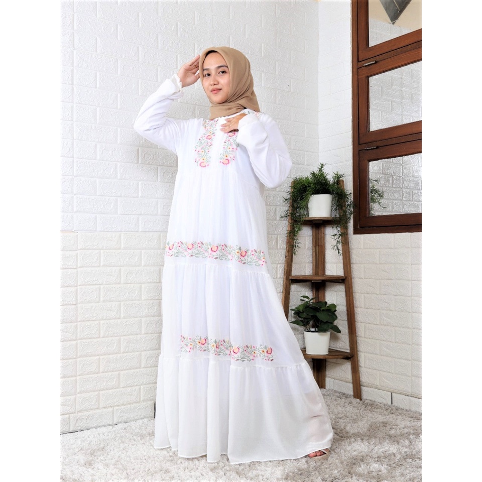 Natasha dress ceruty - gamis ceruty - gamis wanita terbaru[FREE BELT]