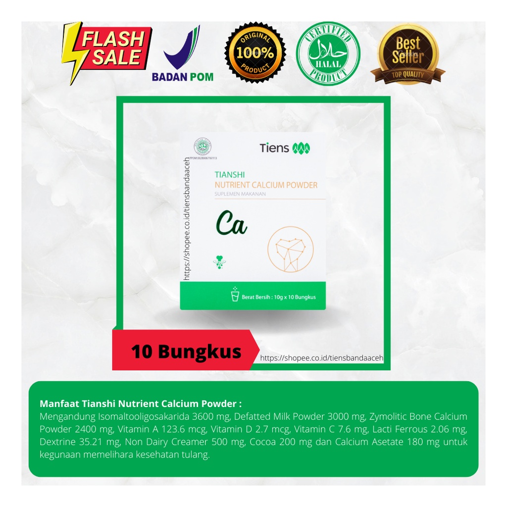 

SUSU PENINGGI BADAN TIANSHI NUTRIENT CALCIUM POWDER ORIGINAL