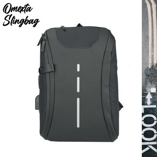 BEST SELLER Tas Selempang Slempang Omexta Waterproof Sling Bag USB &amp; Earphone Hole HIGH QUALITY