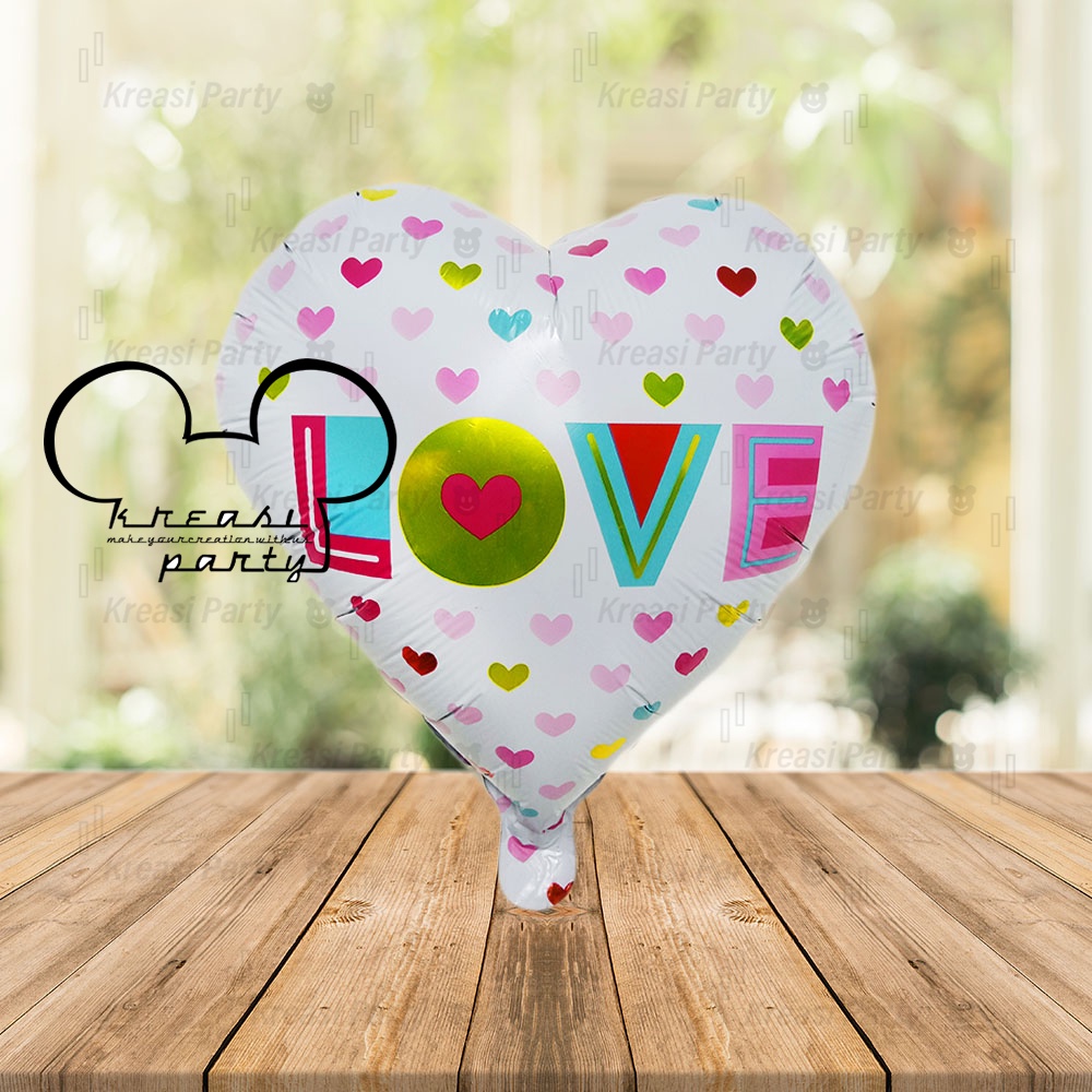 Balon Foil Font Love Icon Love / Balon Love / Balon Motif Heart