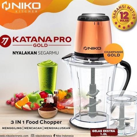 NIKO Chopper Katana Pro GOLD Daging Food processor + Mixer