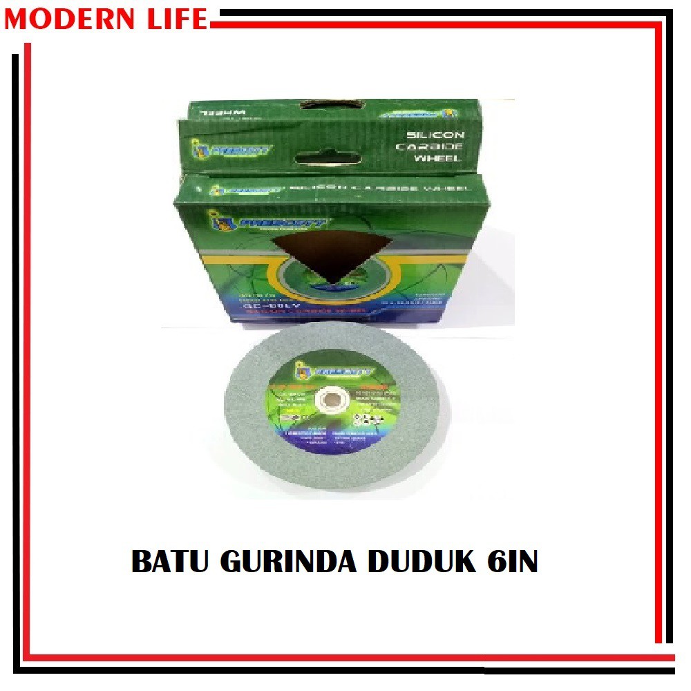 Batu Gurinda Duduk Green Silicon 6 In X 25 Mm X 25 Mm