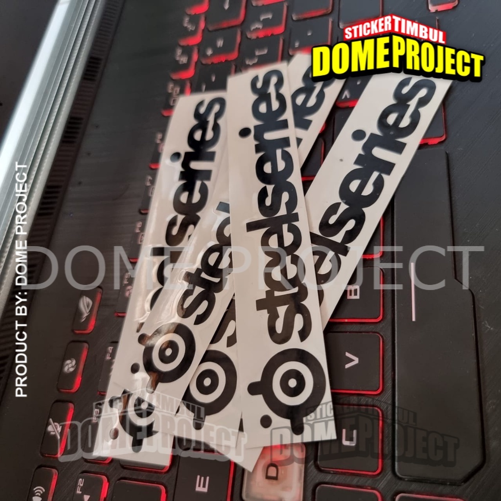 STIKER STEEL SERIES PANJANG STIKER CUTTING DECAL SATUAN IMPORT AKSESORIES MOTOR DAN KOMPUTER GAMING