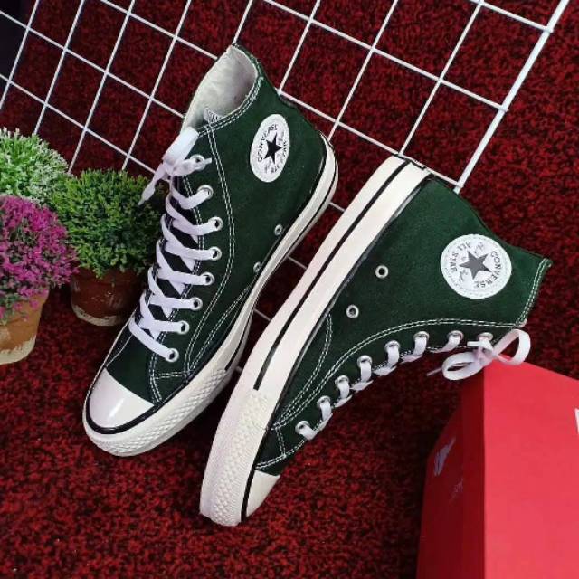SEPATU CONVERSE HIGH ARMY UNISEX CASUAL SPORTY RUNNING GRADE ORIGINAL