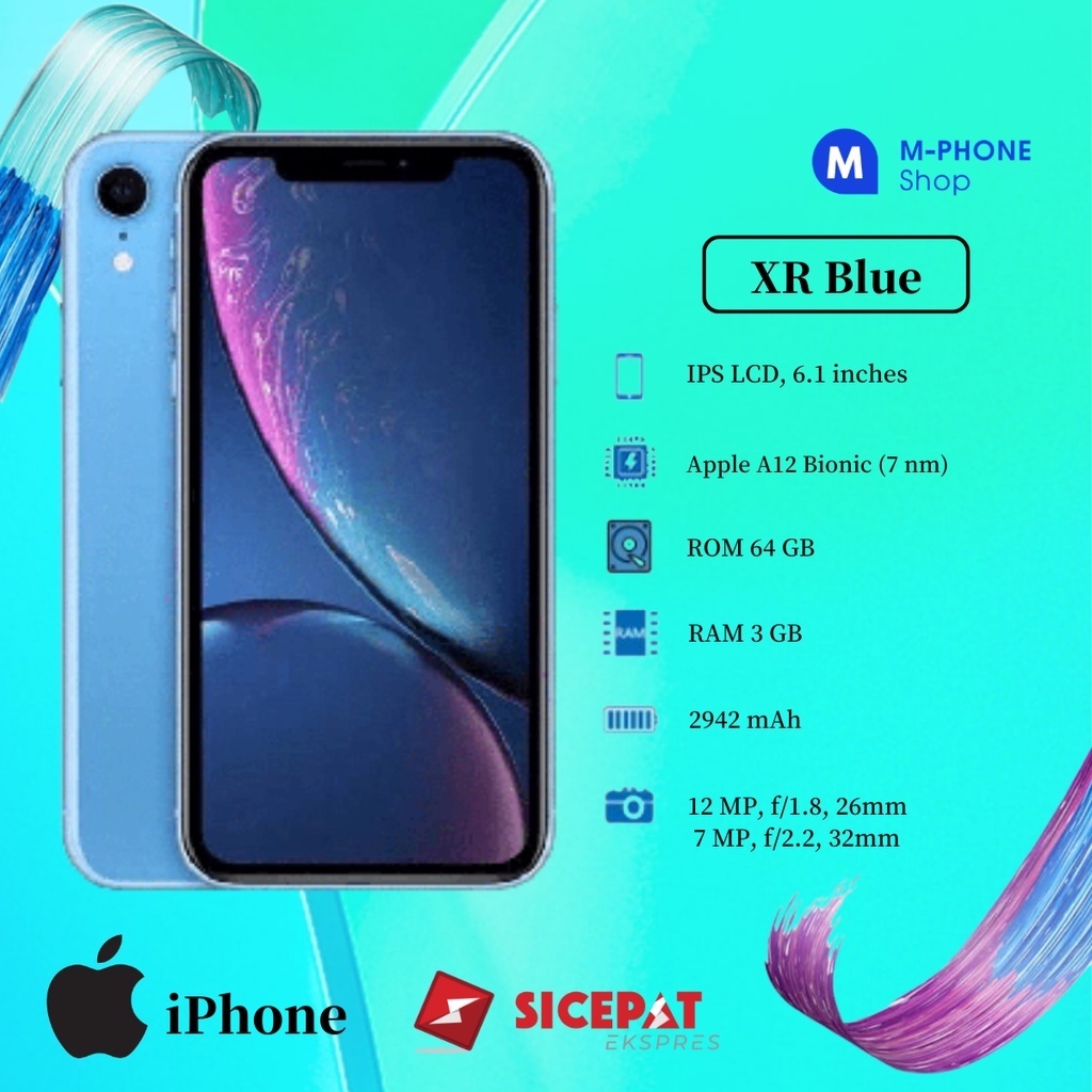 iphone xr 256gb 128gb 64gb bekas  second fullset ori mulus   like new garansi 1 tahun 