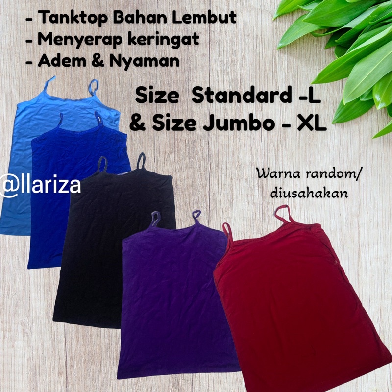 Tanktop Singlet Wanita Big Size - Jumbo / Kaos Dalam Singlet Wajita