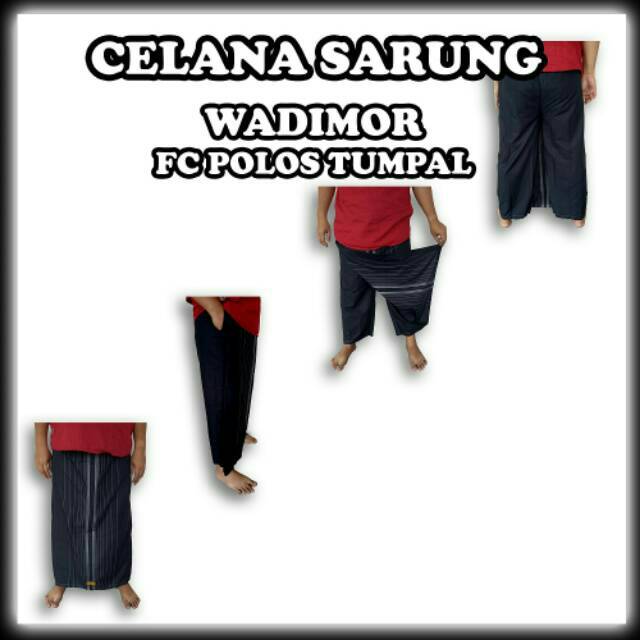 Celana Sarung Dewasa Hitam Polos Wadimor