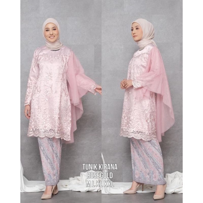 Setelan tunik irani//tunik tulle modern//tunik pesta terbaru