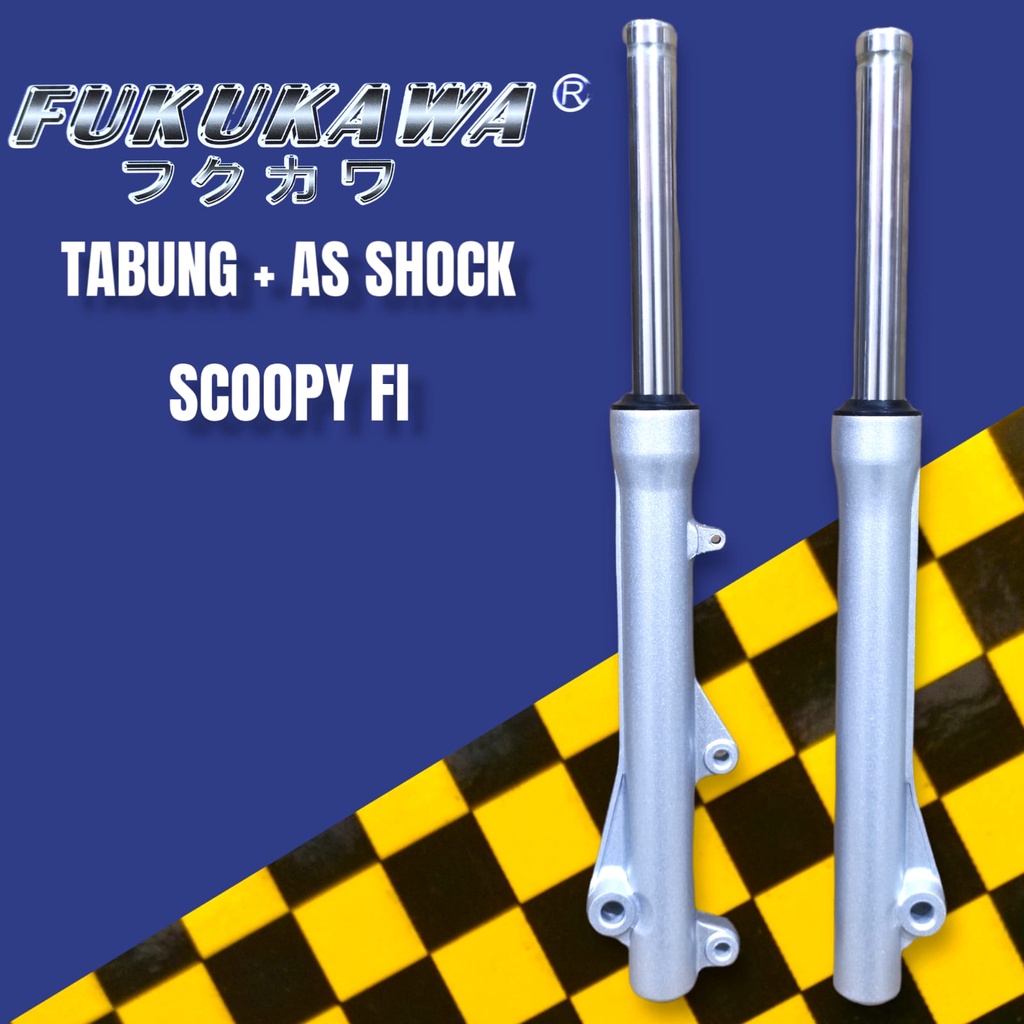 SHOCK DEPAN SET TABUNG ASSY VARIO BEAT SPACY SCOOPY Fi 125 150 SILVER