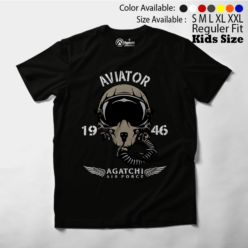 Baju Kaos Atasan Anak Laki-Laki Agatchi Penerbang Aviator Air Force