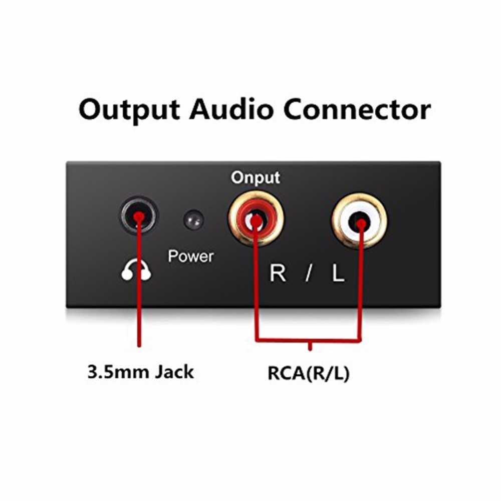 TG-BC GRWIBEOU Konverter Audio Coaxial Toslink ke 3.5mm AUX RCA R/L