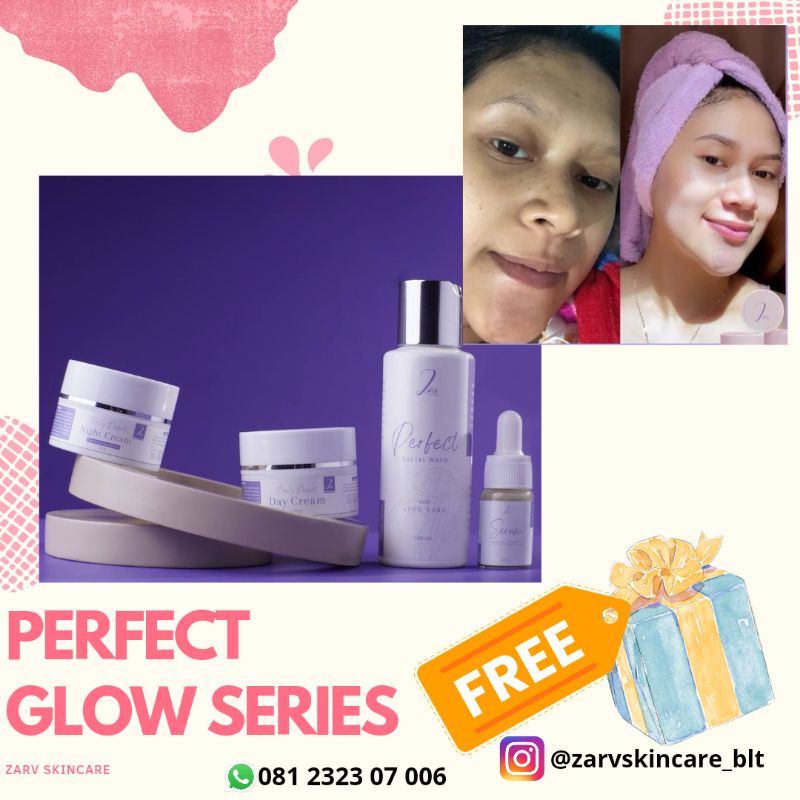 ❤ ORIGINAL ❤ ZARV SKINCARE PAKET GLOWING PEMUTIH WAJAH WHITENING ACNE FLEK