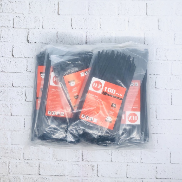 

ORGANIZER-DOCUMENT- HZ CABLE TIES 3,6 X 150 MM BLACK AND WHITE/KABEL TIS/KABEL TIE - HITAM