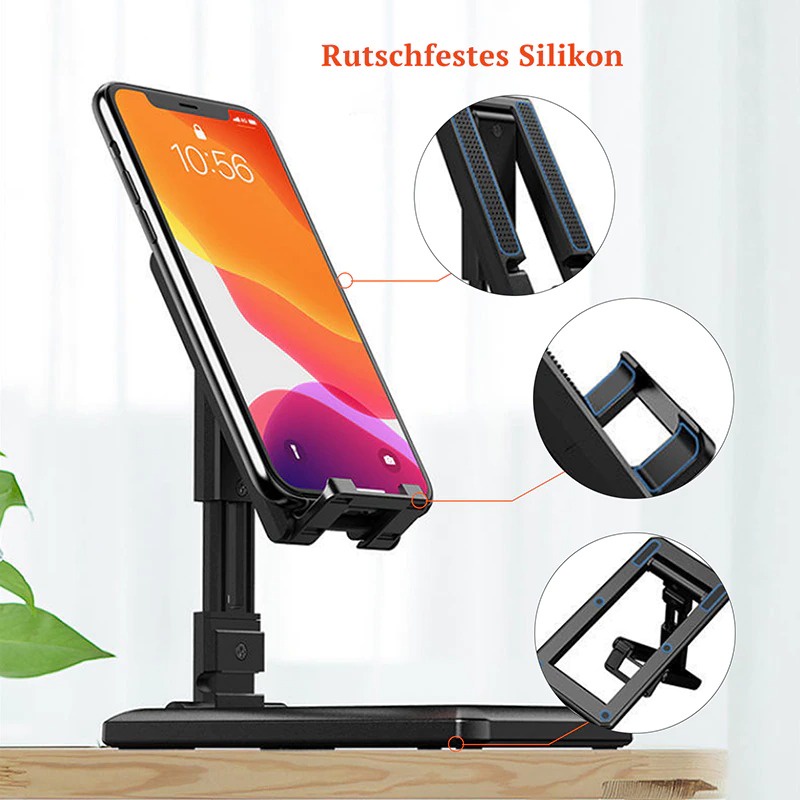 Lazy Smartphone Holder Foldable Mobile Phone Stand - PPH229 - Black