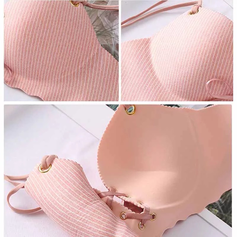 Bra Seamless Lingerie Bralette Kawat Gratis Push Up Bra Tali Import Real Pict Forever Young