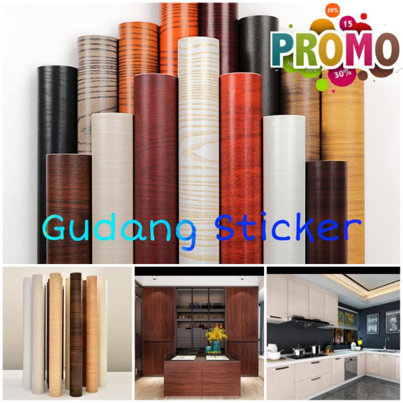 Jual Stiker / Sticker Motif Kayu - Dengan Serat - Lebar 120cm (120cm x ...