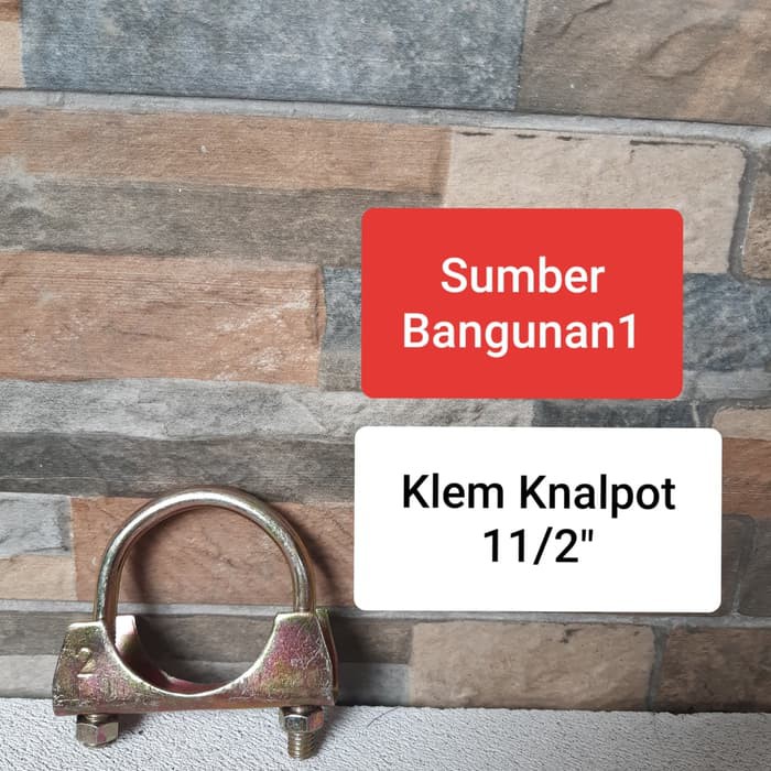 Klem knalpot 1-1/2" inc klem U penjepit besi 1.5 inci