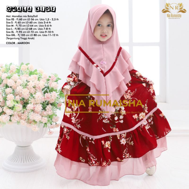 gamis anak omala kids ori nia rumaisha
