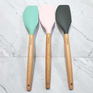 Spatula Silikon Gagang Kayu