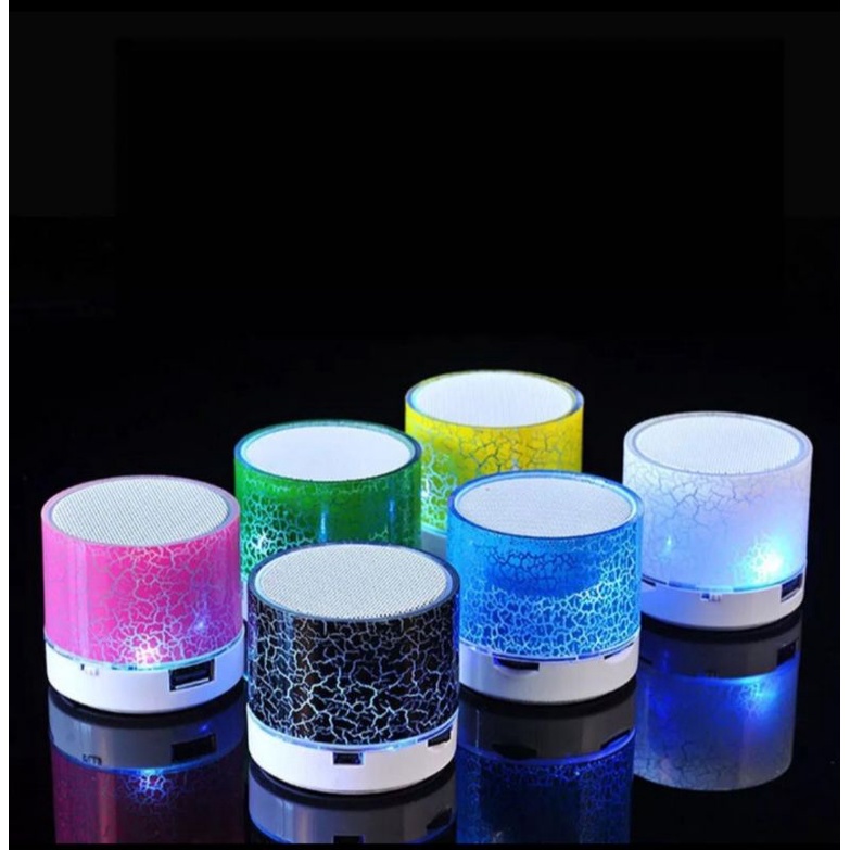 Speaker Mini bluetooth lampu Retak Music Box