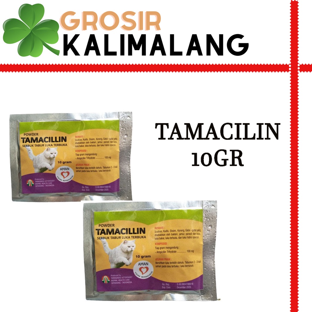 Tamacilin Obat Tabur Untuk Luka Kucing Bernanah 10gr