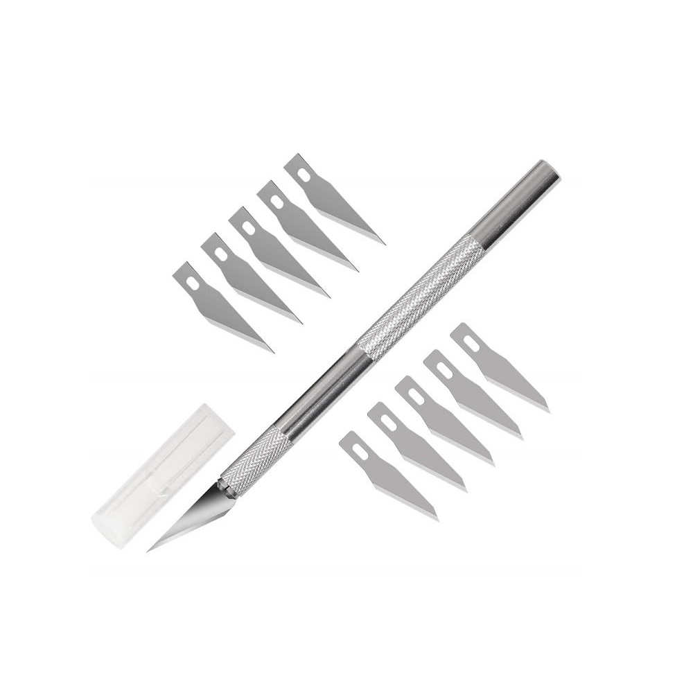 

【GROSIR】 Art Knife | Pen Cutter Set + Reffil 5 Pcs