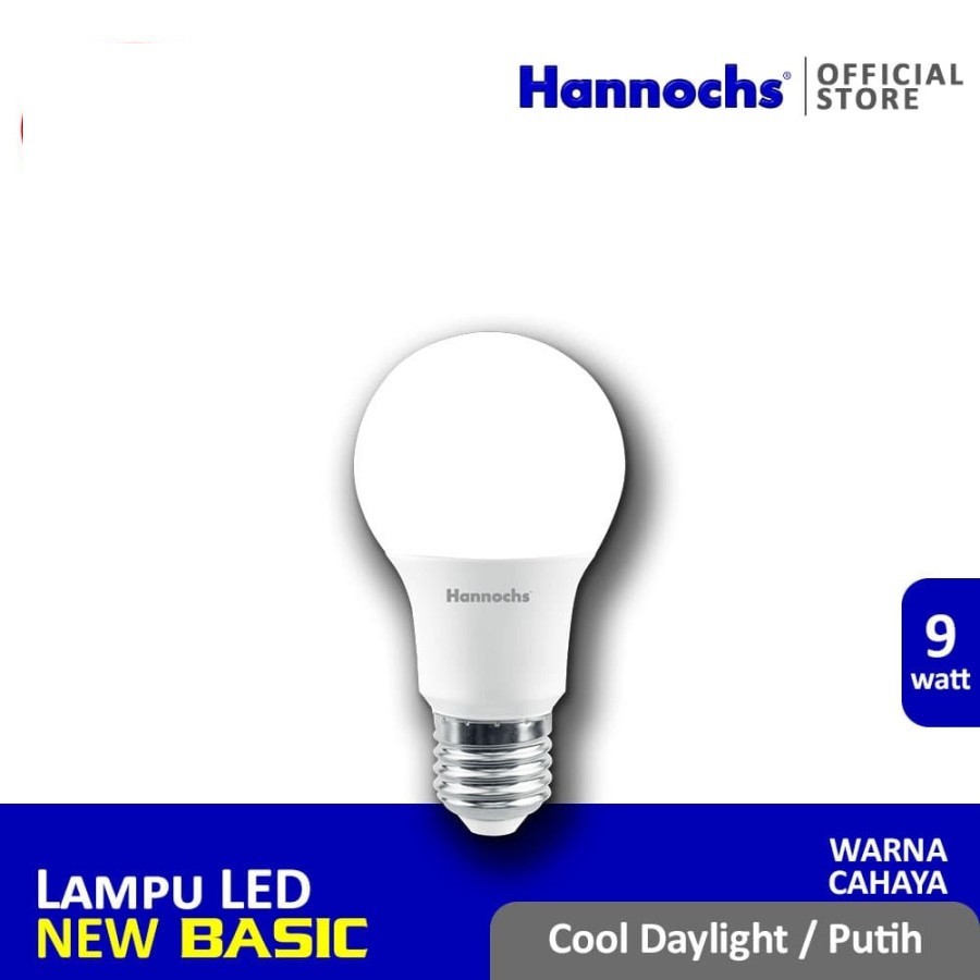 Hannochs Lampu LED New Basic 9 Watt - Cahaya Putih