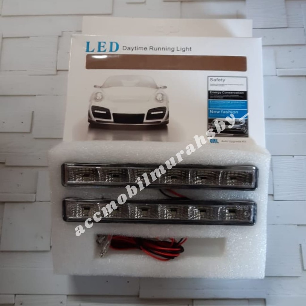 Lampu DRL 6 LED Model All New Yaris Universal Buat Semua Mobil