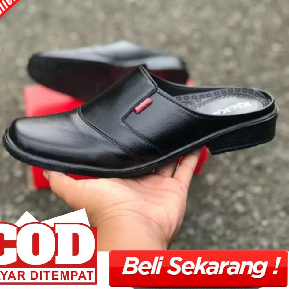 Stok terbatas.. sepatu slop kulit pria sepatu bustong kickers pria asli kulit slop kulit terbaru